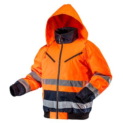 Hi-Vis Insulated Work Jacket, Orange, Size S