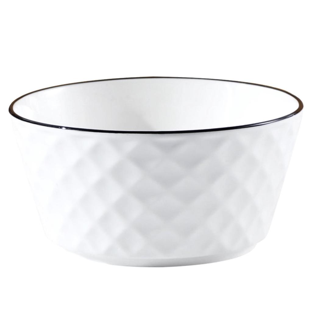 Nordic Style 45-Piece Tableware Set: Plates, Rice Bowls, Diamond Soup Bowls, and Fish Plates for 10 People