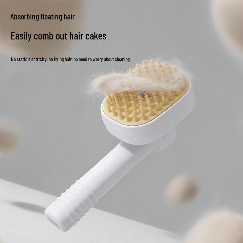 Electric 2-in-1 Pet Grooming Comb: Anti-Shedding & Anti-Flyaway Hair Massage Comb for Cats