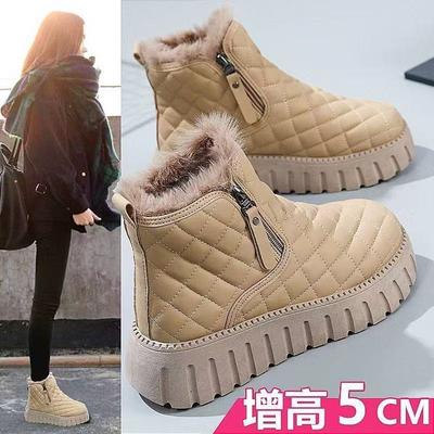 Snow Boots Women's 2025 New Winter Velvet Thickened Martin Boots Short Boots Women's Shoes Versatile Student Non-slip Cotton Shoes