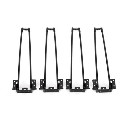 4Pcs 34.5CM Foldable Metal Table Legs 90 Degree Folding Furniture Legs Black Steel DIY Replacement Furniture Accessories