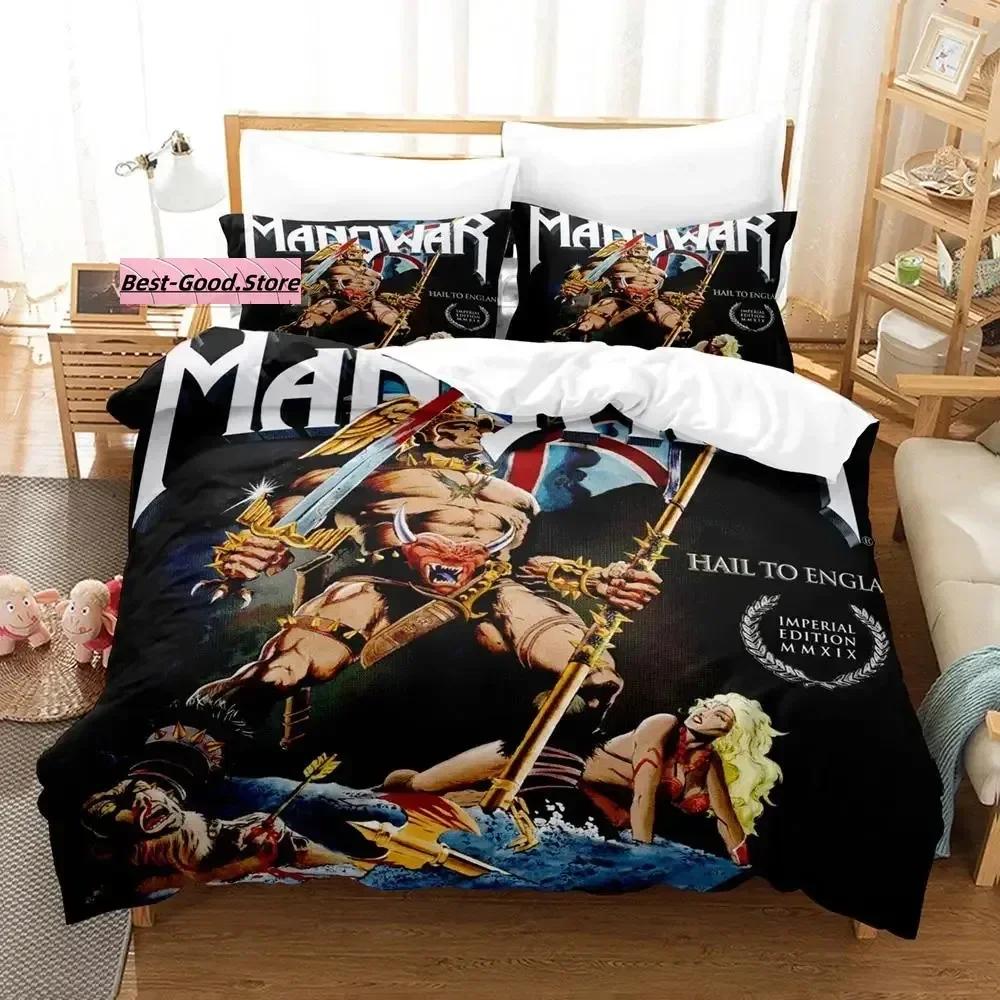 Manowar 3D Print Hip Hop Printed Bed Set Duvet Cover Pillowcase Bedding Set Bed Linen Sheet Quilt Cover Full Queen King Size