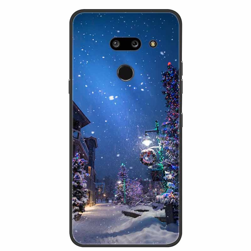 Für LG G8 G8S ThinQ Schwarze Hüllen Weiche Silikon TPU Handyhüllen Für G 8 S 8S ThinQ Luxus Rückabdeckung Funda Cartoon Schale Para Capa