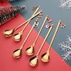 Christmas Stainless Steel Spoon and Fork Gift Set with Cute Pendant