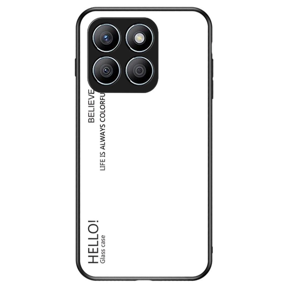 For Honor X8c 4G Case Anti-Scratch Tempered Glass+PC+TPU Phone Cover