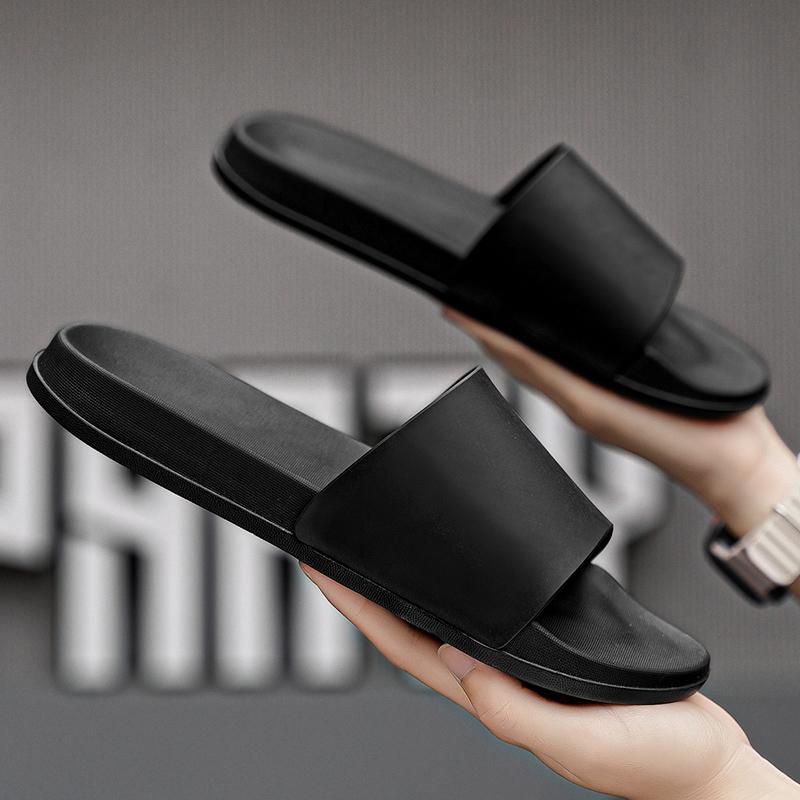 Men White Slippers Simple Flats Summer Women Black Outdoor Roman Sandals Open Toe Beach Shoes Plus Size
