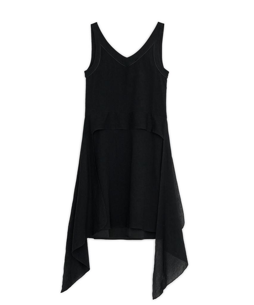 Sunburn Project Soft Gauze Layered One-Piece, Black