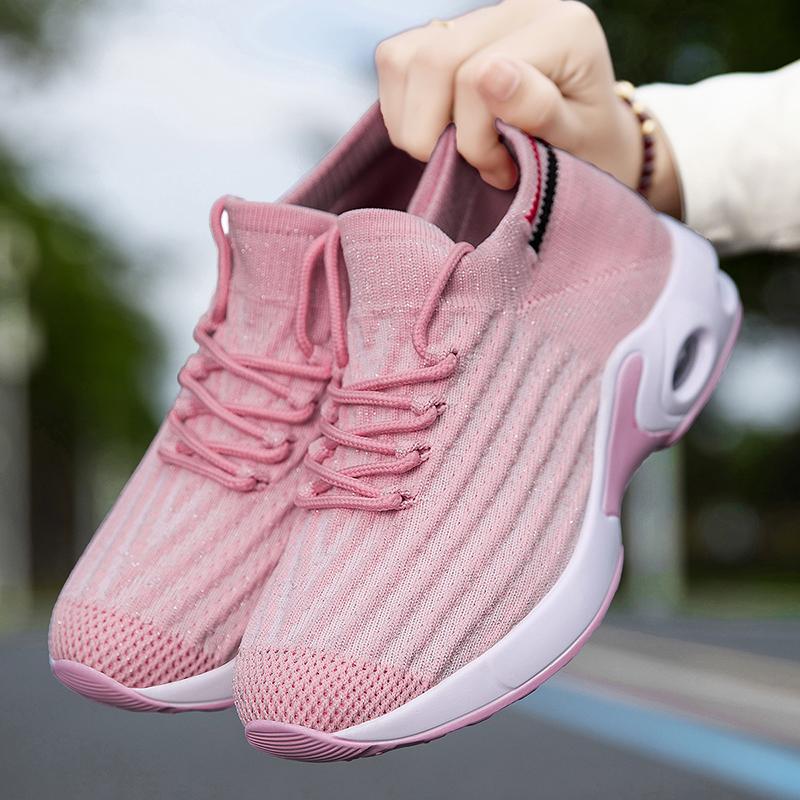 Fashion 36-43 Air Cushion Shoes For Women Sneakers Breathable Sports Summer Platform Training Mesh Running Soft Sole Comfortable Casual