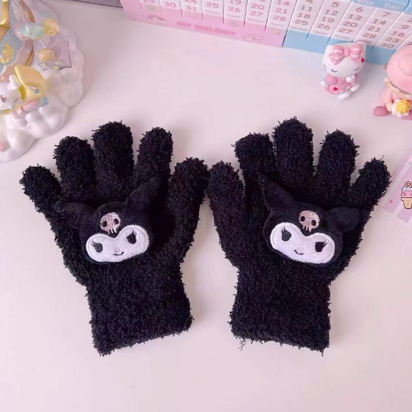 Child gloves For Newborn Baby Glove Winter Cartoon Flip Over Child Glove Cute Girl Gloves Warm Boy Five Finger Homework Glove