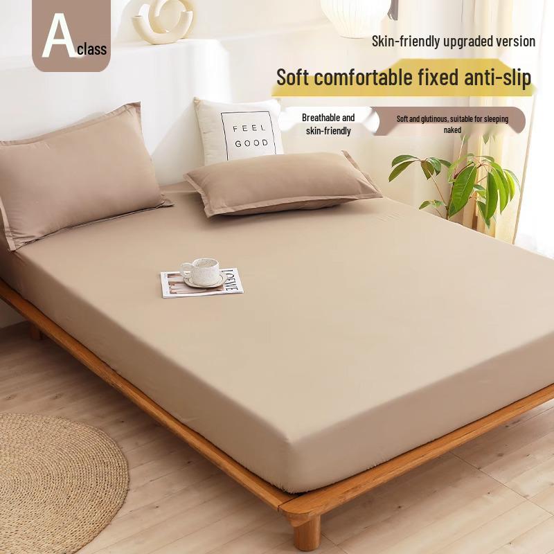 2025 All-Season Solid Color Fitted Sheet - Full Cotton Dustproof Mattress Protector
