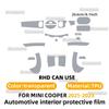 Für MINI Cooper F55 F56 2021-2023 Auto Innenraum Schutzfolie TPU Transparent Konsole GPS Bildschirm Kratzfest Aufkleber PPF