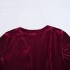 2025 Spring Women's European-American Velvet Knot Dress with Lining