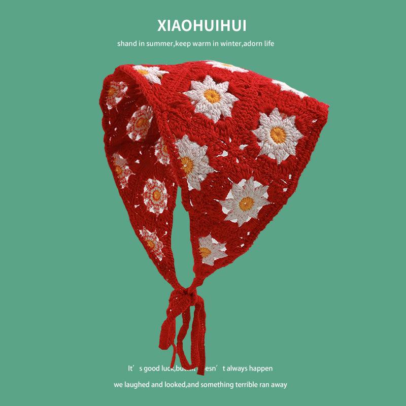 Pastoral Knitted Wool Headband - Cute, Simple Triangle Style Hair Accessory for Women