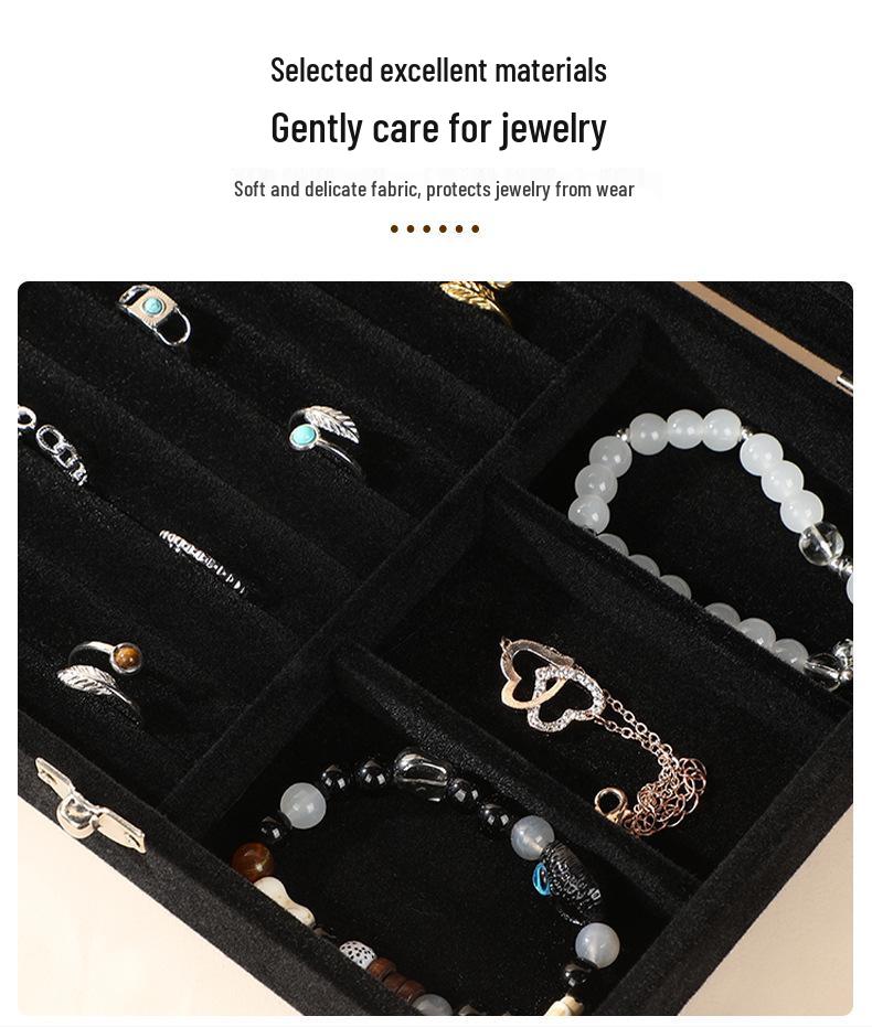 Neue High-End Schmuckschatulle mit Schnalle: Schublade mit großer Kapazität für Halsketten & Ohrringe