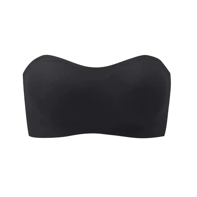 

Женский бюстгальтер без бретелек, сексуальный, с открытой спиной, волшебный бандаж, бесшовный, цельный, свадебный, невидимый, нескользящий бюстгальтер M чёрный