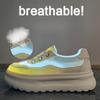 New Summer White Shoes for Female Students Breathable Thick Sole Height-enhancing Casual Street Clapper Shoes