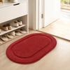 Oval Bathroom Rug, Microfiber Soft Highly Absorbent Bath Rug, Non-Slip Plush Fluffy Door Mat for Shower Bathtub Sink Entrance