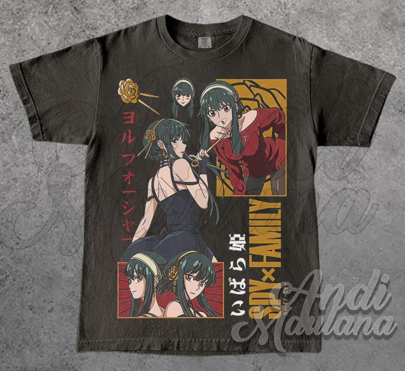 Yor Forger Spy x Family Anime T-Shirt | Retro Japanese Text Graphic TNGN 4XL