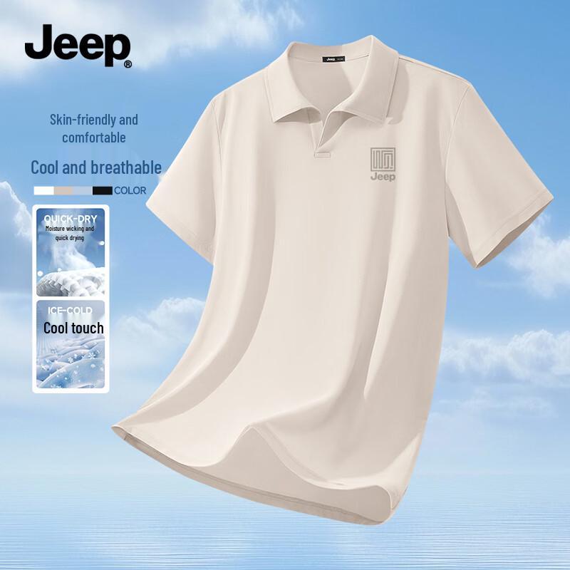 JEEP Men s Lightweight Quick-Dry Cooling Polo Shirt 4XL