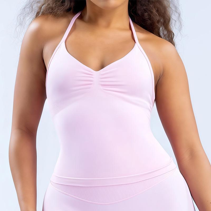 

2025 Бесшовный спортивный топ-халтер для женщин - Фитнес, Бег, Топ для йоги Large