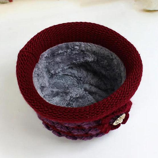 Cappello Invernale da Donna Cappello di Cotone da Mamma Cappello Lavorato a Maglia Antivento da Donna Inverno Perla Caldo Spesso Cappello di Lana