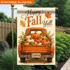 2D Flat, 2D Flat Printing Garden Flag 1pc, Pumpkin Truck Filled Harvest Durable Single-Sided Print Yard Flag, Garden & Home Holiday Decoration, 29.97x