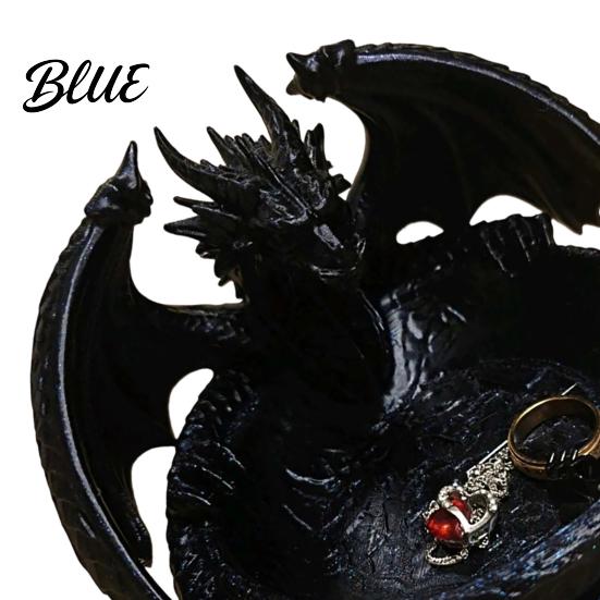 Dekorative Drachenskulptur 3D-gedrucktes Aufbewahrungsfach für Schmuck Schlüssel Schreibtisch-Organizer mit Fantasy-Sammlung Display Detaillierte Schuppen & Flügel Groß
