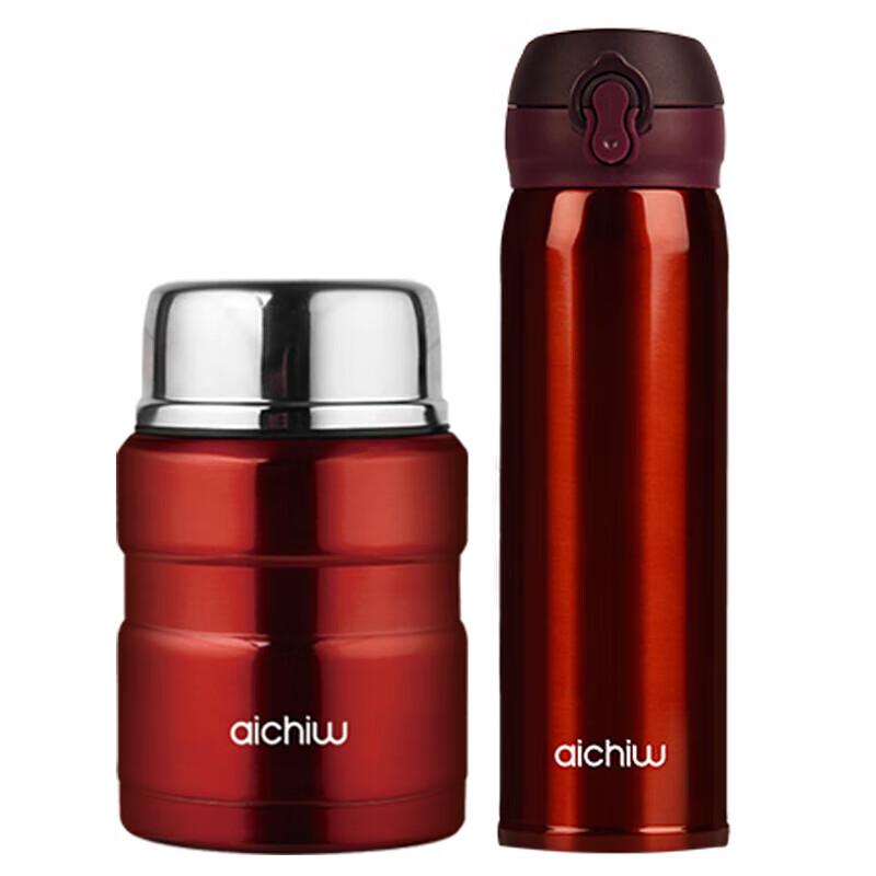 Aichiw Stainless Steel Insulated Food Jar & Bottle Set