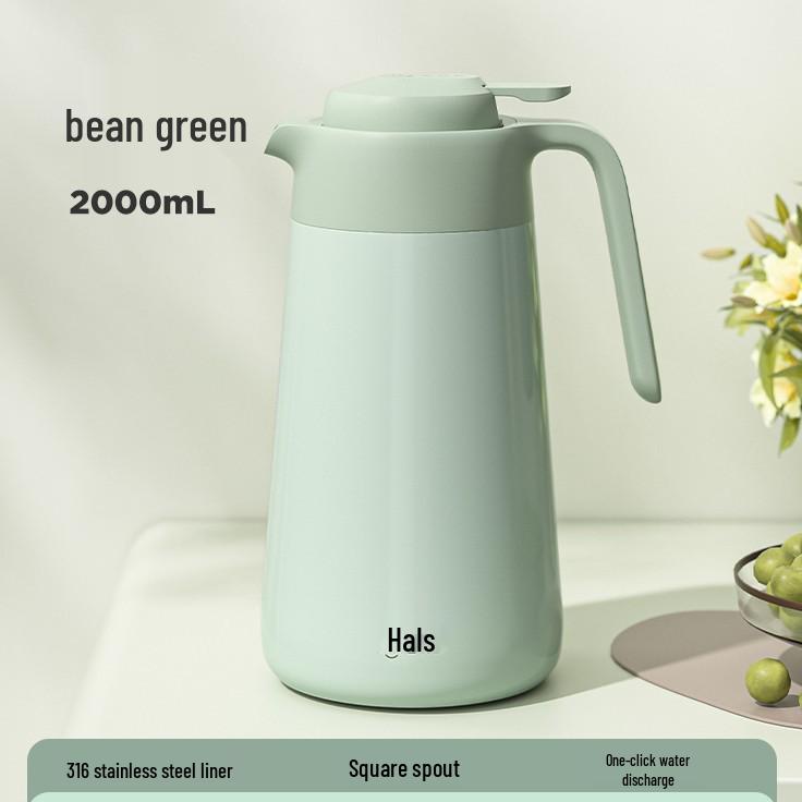 Hals 2L 316 Stainless Steel Insulated Hot Water Kettle for Dorms 2000ml