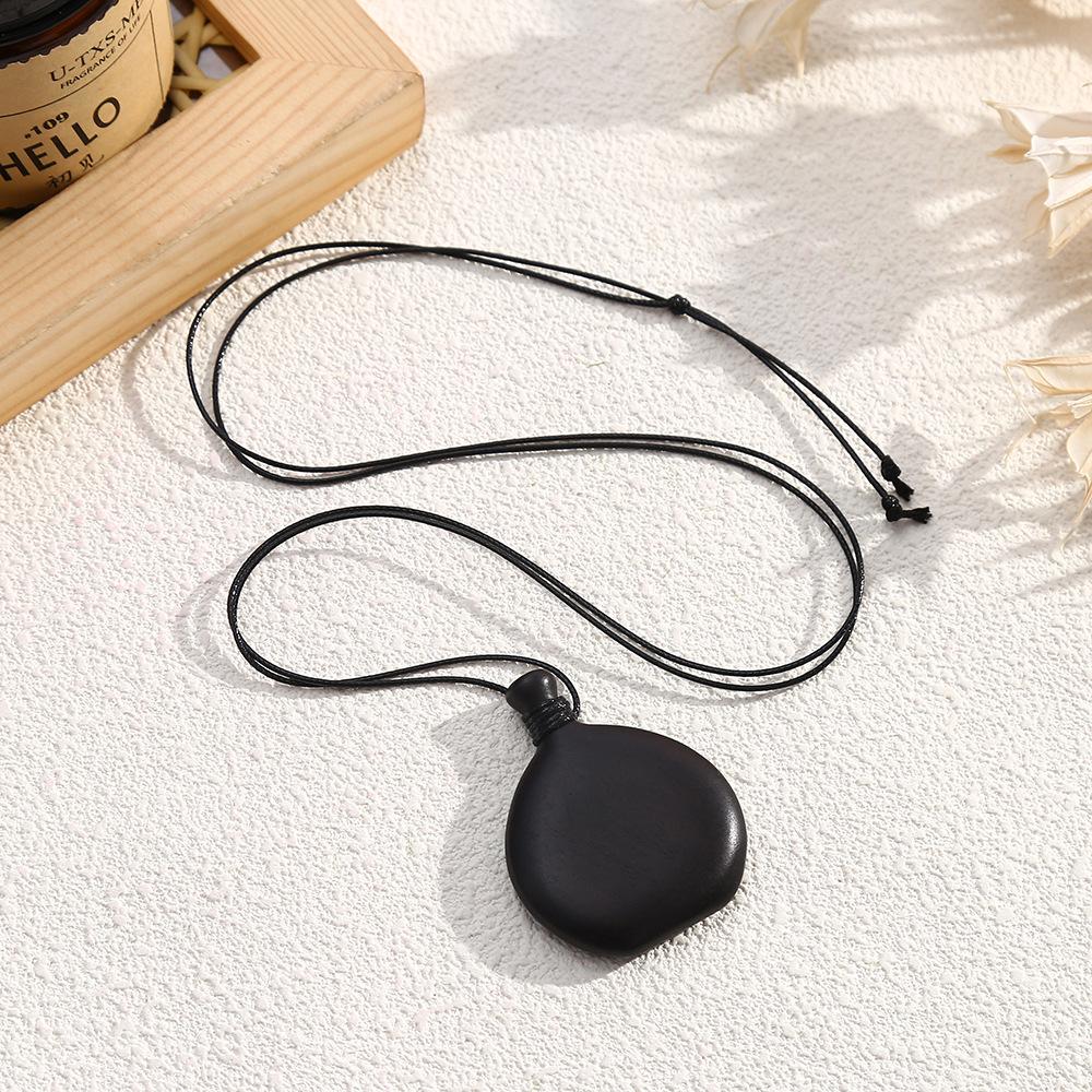 LATS Wooden Water Bottle Pendant Necklace for Women Fashion Sweater Chain Fashion Jewelry Gift Accessories