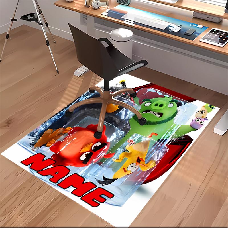 Custom personalization Angry Birds game Print Area Rug - Soft, Washable Non-Slip Indoor Mat,Living Room,Home&Office Decorative Rug