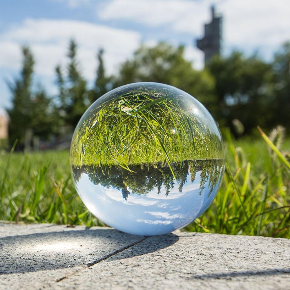 Round Crystal Glass Ball Transparent Feng Shui Sphere Crystal Decorative Balls Wedding Party Decor