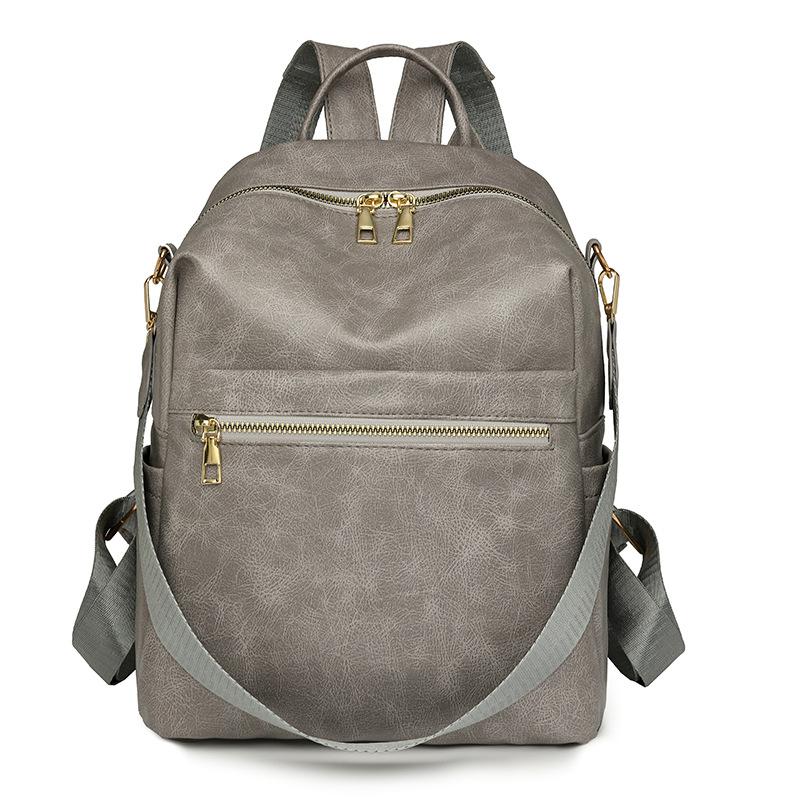 Backpack women's new fashionable large-capacity fashionable student schoolbag simple texture leisure travel backpack
