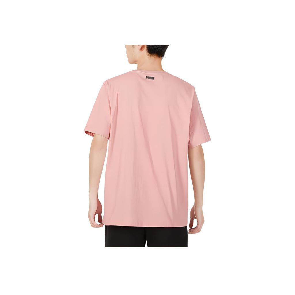Puma Dylan Cartoon Animal Court Pattern Logo Print Sports Short Sleeve T-Shirt Men Tops Pink 532730-07