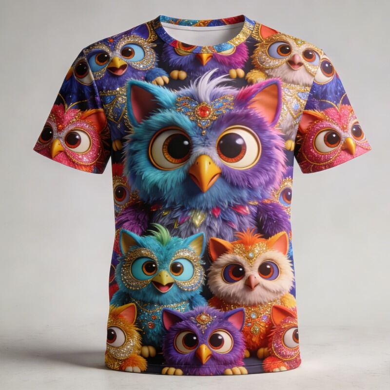 

Cute 3D Printed Kids T-Shirt Fashionable Casual Cartoon Girls Clothing Family Matching Outfits 100