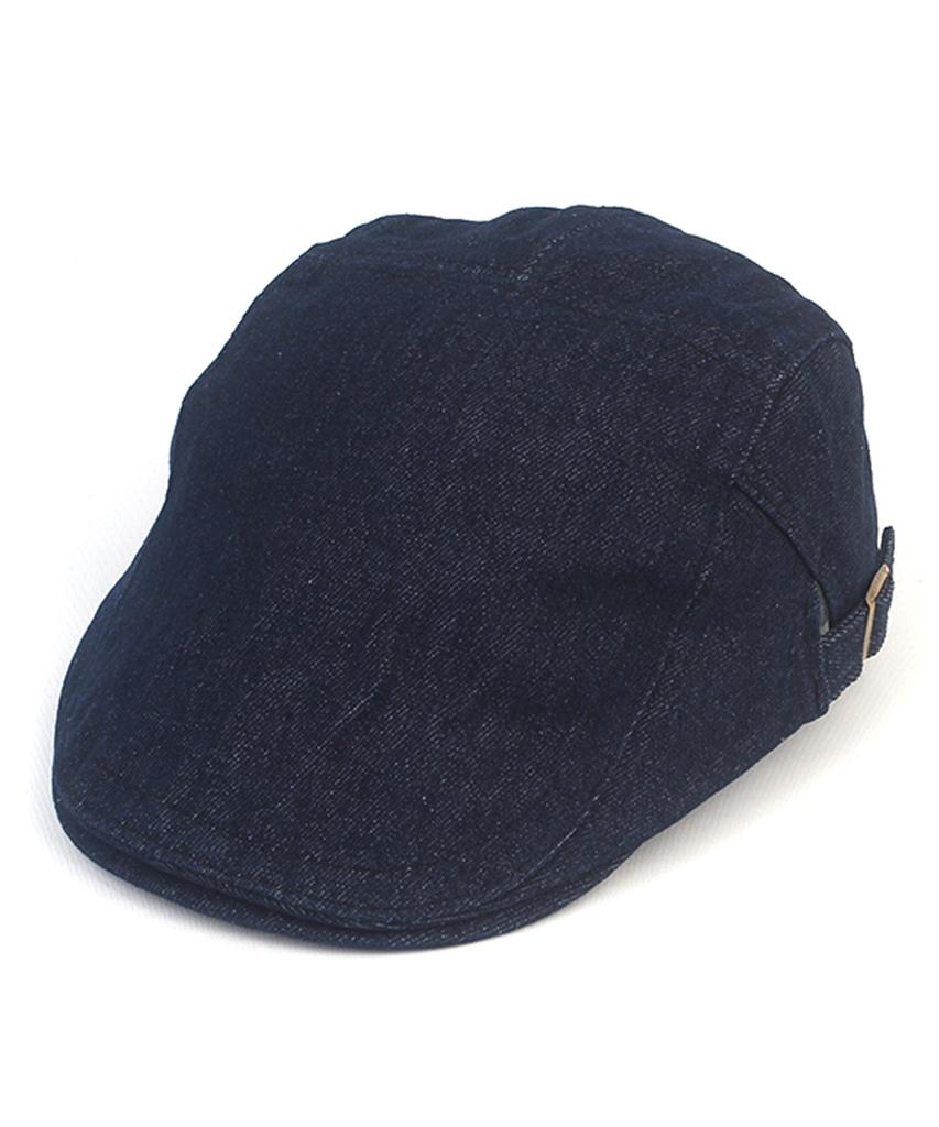 Washing Dark Denim Side Belt Hunting Cap