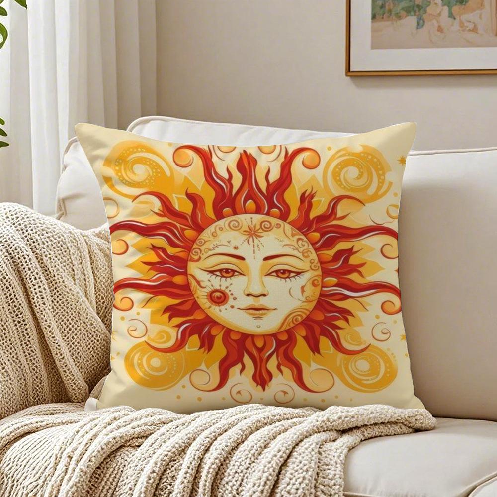 SHine BBohemian Ethnic Design Art Cushion Cover Linen Pillowcase Soft for Sofa Bed Home Room Decor