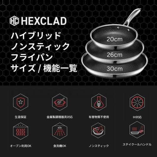 HexClad Hybrid Nonstick Frying Pan (26cm) with Nonstick Coating, Induction, Oven, and Dishwasher Safe (Manufacturer Direct Warranty)