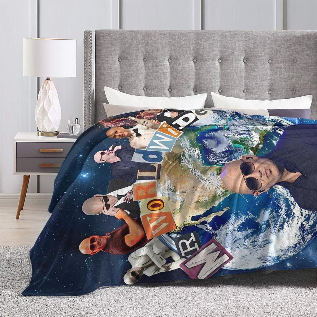 Pitbull Pan. Celosvětové legrační meme deky Teplé měkké plyšové přehozy pro domácí dekoraci Cestování Kancelář Flanelové přehozy na postel Postel