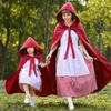 2021 New Fairy Tale Little Red Riding Hood Costume Halloween Costume Drama Stage Performance Family Outfit