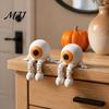 Detailed Eye Sculpture Articulated Fidget Toy, 3D Printed Halloween Eyeball Figurine with Movable Joints, Decorative PLA Statue Flexible Spooky