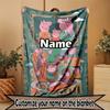 Custom Name Personalized Peppa Pig Print Blanket, Home Decor, Bedroom, Sofa, Camping, Couch, Gifts for Birthday Christmas