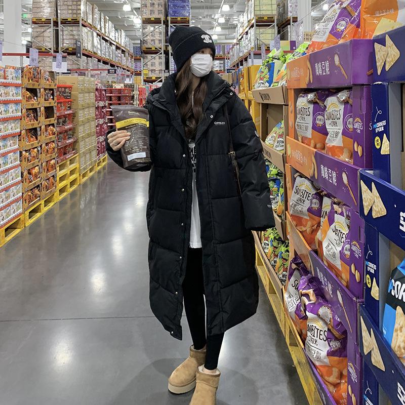 Bread Jacket Down Cotton Jacket Women's 2025 Winter New Korean Fashion Loose Long Hooded Padded Jacket