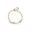 Fashion Cat Eye Jewelry Flower Bracelet With Gold Electroplating For Womens Accessories