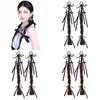 1Pair Fried Dough Ribbon Bow Double Ponytail Handmade Long Braiding Hair Extensions  Women/Girls