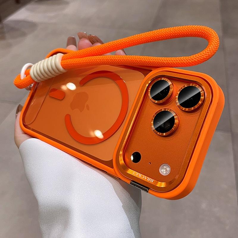 Lens holder Magnetic suction for iPhone18PROMAX mobile phone case with lanyard Apple 17 Lens film anti-drop 16