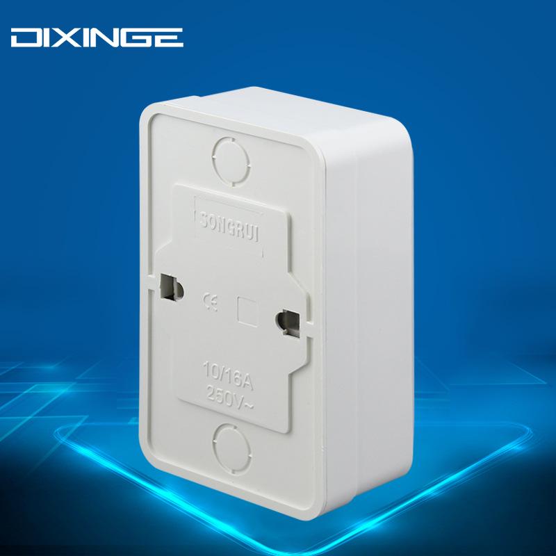 European Double Wall Socket, 16A German Standard, Two-Gang Surface-Mounted