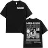 Rappeur Melendi Tour 2025 Nouvel Album Merch T-shirt Vêtements Homme Hip Hop T-shirts Oversize T-shirt Vintage de Haute Qualité Été