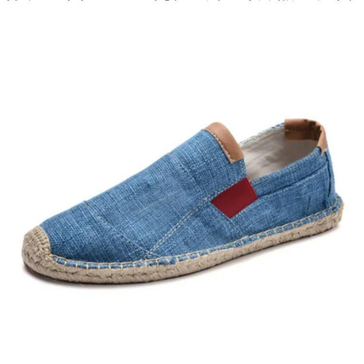 Scarpe da uomo di alta qualità, casual, traspiranti, in tela, alla moda cinese, morbide espadrillas da uomo, mocassini.