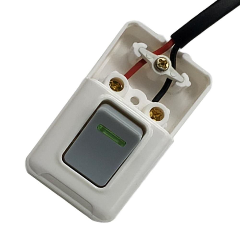 1PCS White ON OFF Push Button Switch Table Led Lights Line Midway Control Switch Plastic Metal Push Button Switch